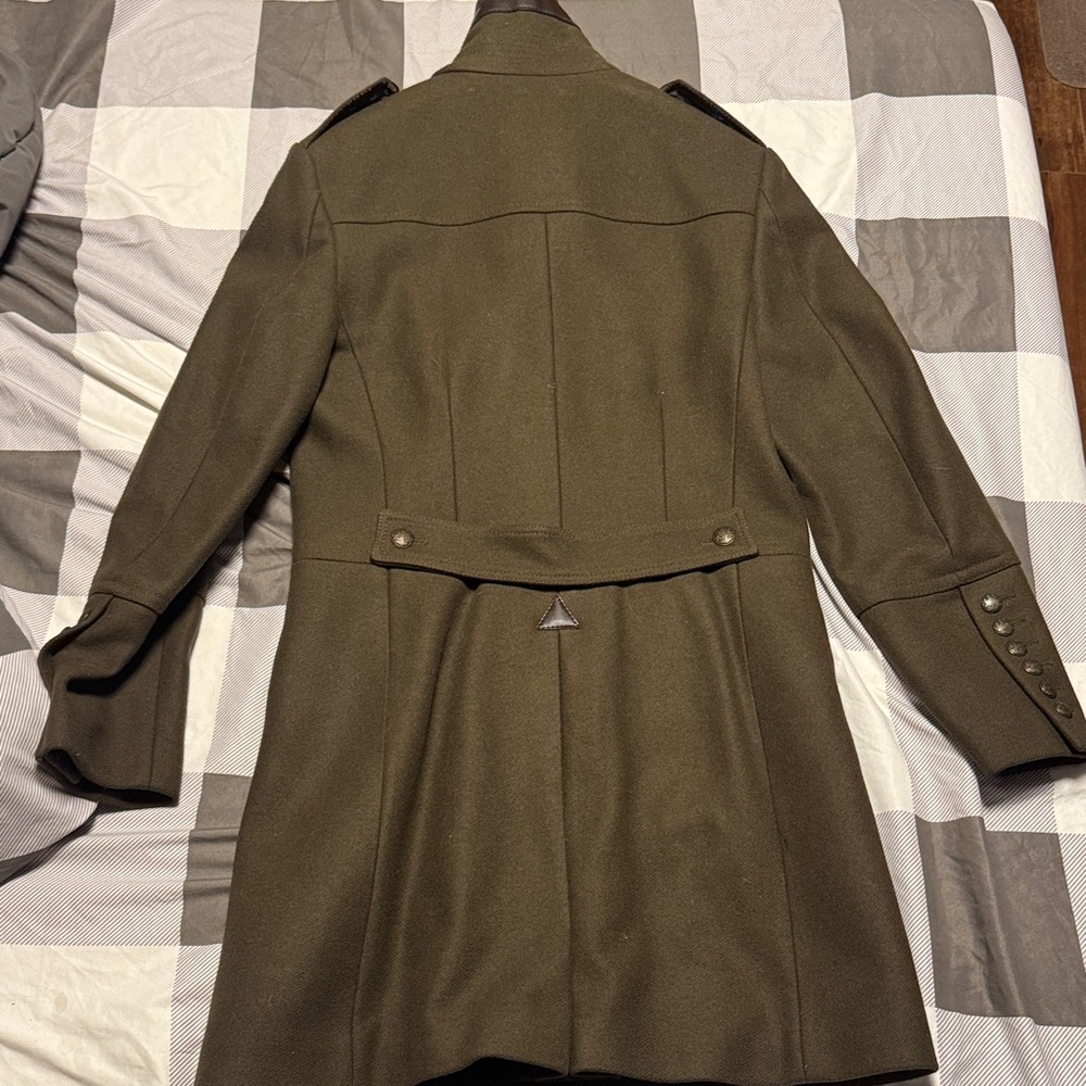 ZARA Olive MILITARY Coat - Picture 6 of 13